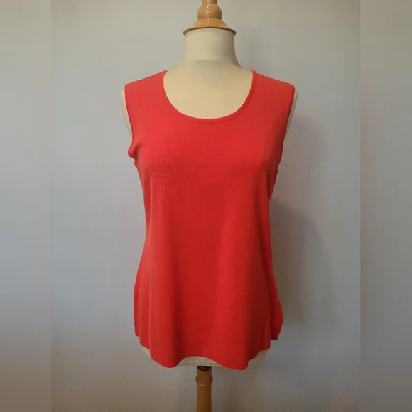 MISOOK Knitted Oranged Studded Stretch Tank & Jacket Twin Set SZ S/M